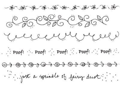 Prima Mixed Media Julie Nutting Cling stamp Border flourish