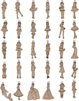 Prima - Julie Nutting Mixed Media Laser-Cut Wood Mini Doll Shapes