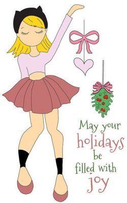 Prima Mixed Media Cling Rubber Stamps - Joy