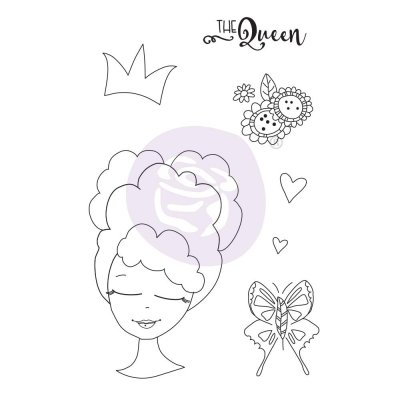 Prima Julie Nutting Mixed Media Cling Rubber Stamp - Clarissa