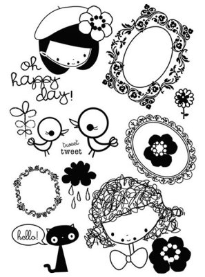 Prima Marketing Cling Stamps - Yuki Oh Happy Day