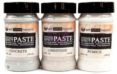 Prima Finnabair Art Extravagance Stone Effect Paste Set (Pumice, Limestone, Concrete)