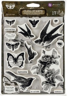 Prima Finnabair Cling Stamps - Wild & Free