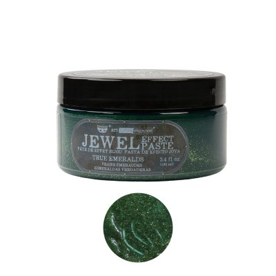 Prima Finnabair Art Extravagance Jewel Texture Paste - True Emeralds (100ml Jar)