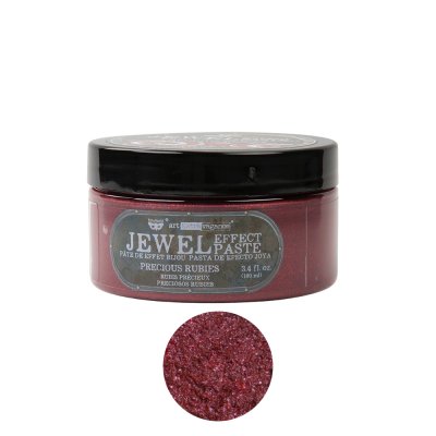 Prima Finnabair Art Extravagance Jewel Texture Paste - Precious Rubies (100ml Jar)