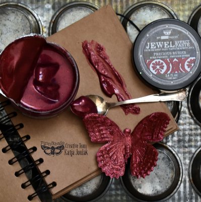 Prima Finnabair Art Extravagance Jewel Texture Paste - Precious Rubies (100ml Jar)