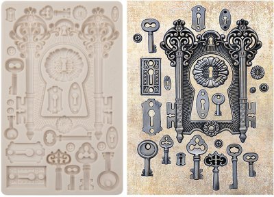 Prima Finnabair 5"x8" Decor Moulds - Lock & Keys