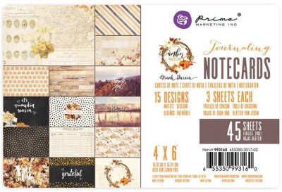 Prima 4"x6" Journaling Notecards Pack - Amber Moon (45 pack)