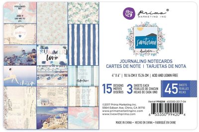 Prima 4"x6" Journaling Cards - Santorini (45 sheets)