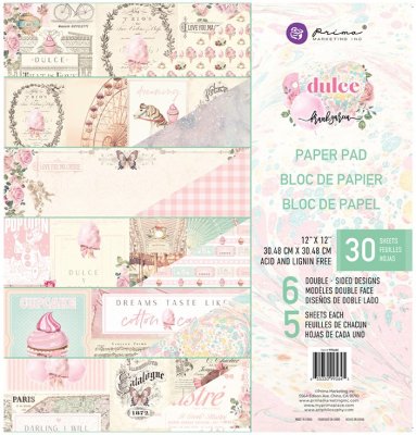Prima Marketing 12"x12" Paper Pad - Dulce By Frank Garcia (24 sheets)