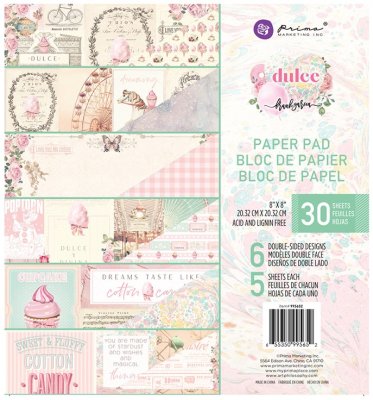 Prima Marketing 8"x8" Paper Pad - Dulce By Frank Garcia (30 sheets)