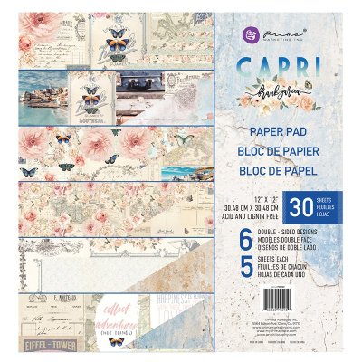 Prima 12"x12" Double-Sided Paper Pad - Capri (30 sheets)