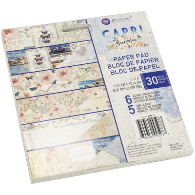 Prima 6"x6" Double-Sided Paper Pad - Capri (30 sheets)