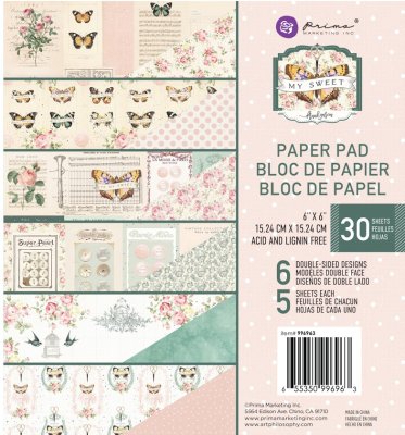 Prima Marketing 6"x6" Double-Sided Paper Pad - My Sweet By Frank Garcia (30 sheets)