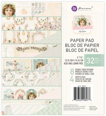 Prima Marketing 6”x6” Paper Pad - Miel (32 sheets)