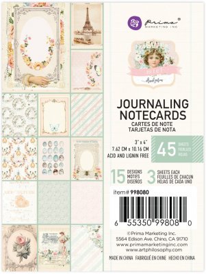 Prima Marketing 3”x4” Journaling Cards - Miel (45 pack)