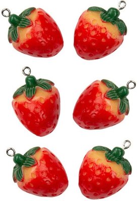 Prima Marketing Strawberry Milkshake Metal Charms