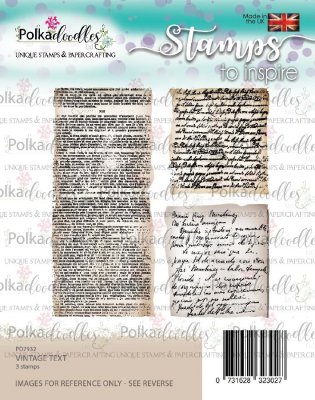 Polkadoodles Clear Stamps - Vintage Text