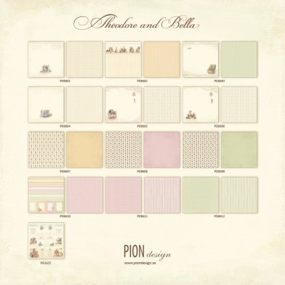 Pion Design 12"x12" Paper Collection - Theodore and Bella (all 13 sheets)