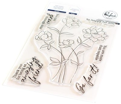 Pinkfresh Studio 4"x6" Clear Stamp Set - Go For It