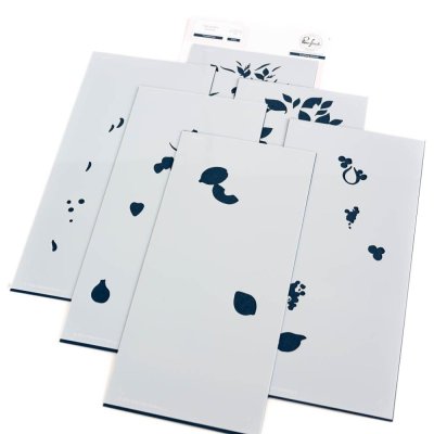 Pinkfresh Studio 4"x9" Stencils - Fruitalicious Layering (6 pack)