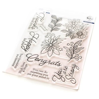 Pinkfresh Studio 6"x8" Clear Stamp Set - Happy For You