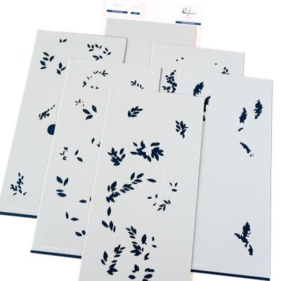Pinkfresh Studio 4.25"x5.5" Stencils - Deck The Halls (6 pack)