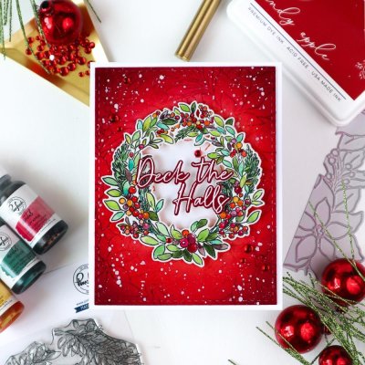Pinkfresh Studio 4.25"x5.5" Stencils - Deck The Halls (6 pack)