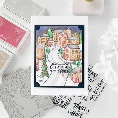 Pinkfresh Studio 4.25"x5.5" Cling Stamps - Holiday Street