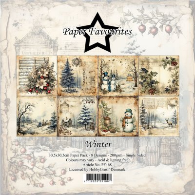Paper Favourites 12”x12” Paper Pack - Winter (8 sheets)