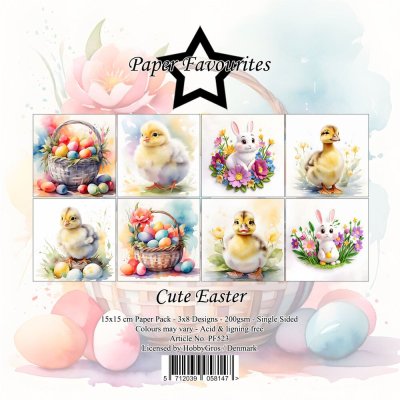 Paper Favourites 6”x6” Paper Pack - Cute Easter (24 sheets)
