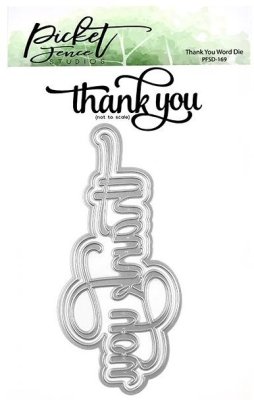 Picket Fence Studios Steel Dies - Thank You Word