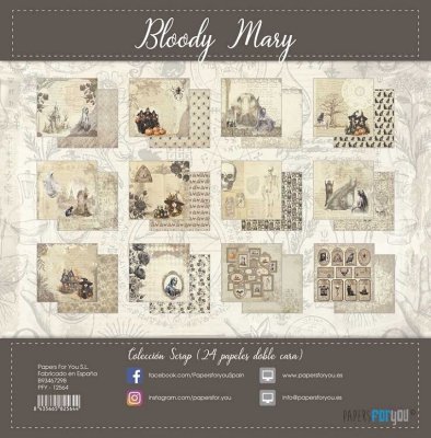 Papers For You 6”x6” Double-sided Paper Pack - Bloody Mary Mini Scrap (24 sheets)