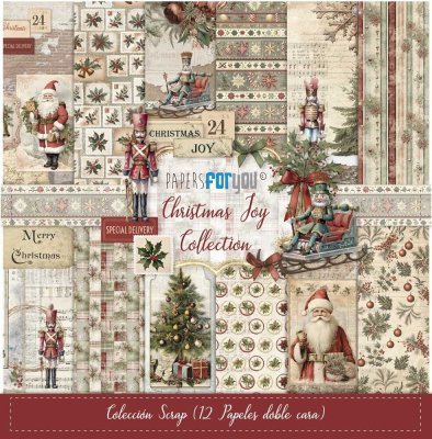 Papers For You 12”x12” Scrap Paper Pack - Christmas Joy (12 sheets)