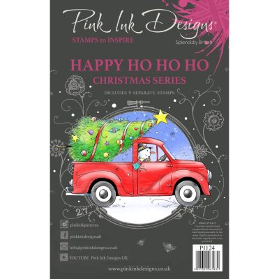Pink Ink Designs A5 Clear Stamp Set - Happy Ho Ho Ho