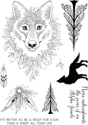 Pink Ink Designs A5 Clear Stamp Set - Lupin