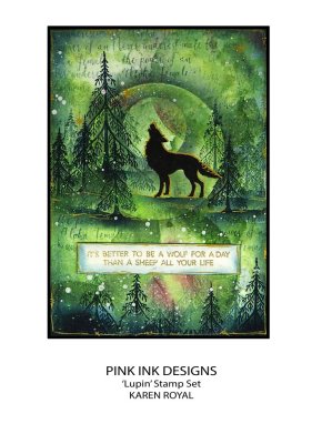 Pink Ink Designs A5 Clear Stamp Set - Lupin