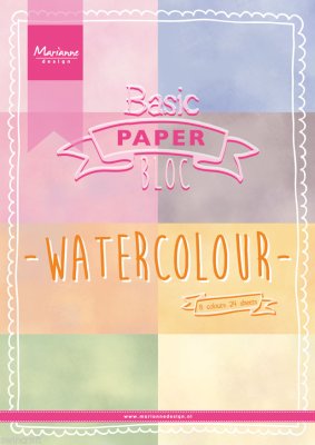 Marianne Design Watercolour Basic Paper Bloc (24 sheets)