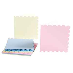 Papermania Square Scalloped Card/Envelopes - Spring Tones (12 Pack)