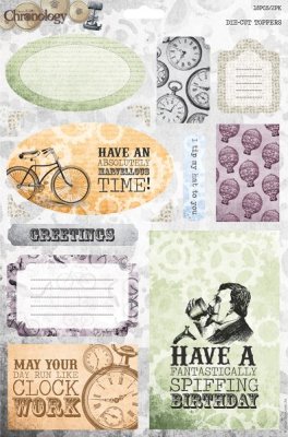 Docrafts A4 Die-cut Toppers 2 pack - Chronology (Totally Spiffing)