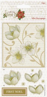 Docrafts Mini Decoupage - First Noel Roses (14 pieces)