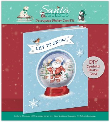 Papermania Decoupage Shaker Card Kit - Santa and Friends