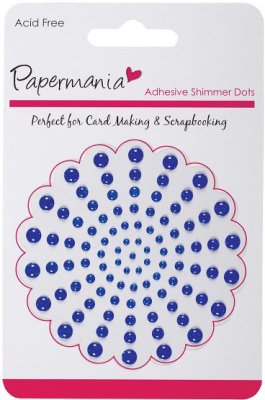 Docrafts Adhesive Shimmer Dots - Blue
