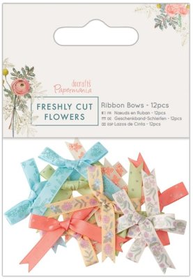 Papermania Ribbon Bows - Freshly Cut Flowers (12 pack)