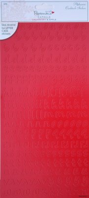 DOCRAFTS CAPSULE ALPHAMINI CARDSTOCK STICKERS (2 PACK) CRANBERRY & APPLE (RED)