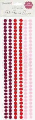 DoCrafts Felt Floral Trims - Red Hot Capsule Collection (6 pieces)