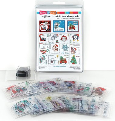 Stampendous Mini Clear Stamp Set - Frans Christmas (12 sets)