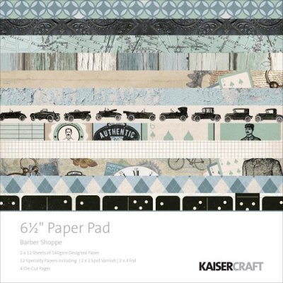 KaiserCraft 6.5" x 6.5" Barber Shoppe Paper Pad (40 sheets)