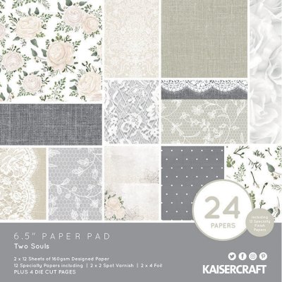 Kaisercraft 6.5"x6.5" Paper Pad - Two Souls (40 sheets)