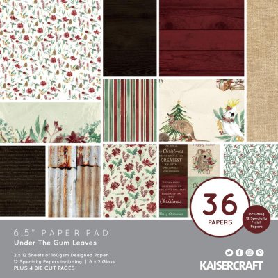 Kaisercraft 6.5"x6.5" Paper Pad - Under The Gum Leaves (40 sheets)